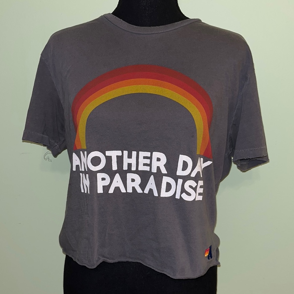 Aviator Nation - Another Day in Paradise - Distressed Cropped Top